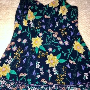 Above The Knee Floral Spaghetti Strap Dress